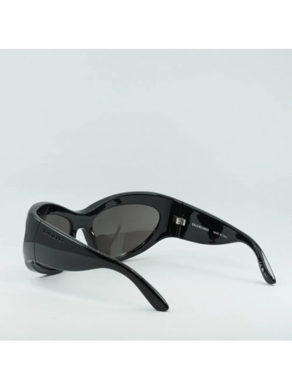Balenciaga BB0228S 001 Geometric Sunglasses - Black/Grey